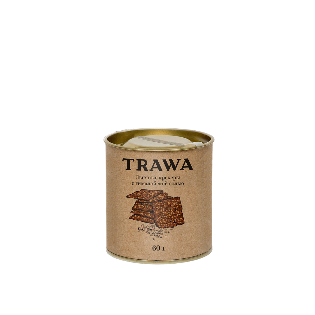 Льняные крекеры с гималайской солью  купить на сайте TRAWA