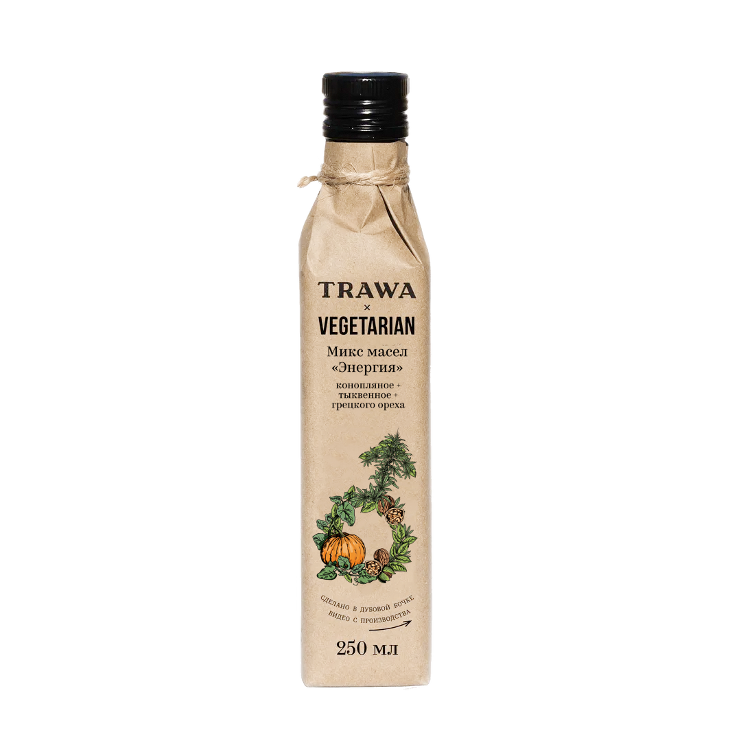 "ЭНЕРГИЯ" мужской микс сыродавленных масел TRAWA & Vegetarian купить на сайте TRAWA