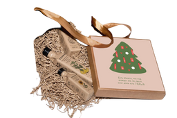 Коробка крафт с лентами Новый год (Елка) купить онлайн на сайте TRAWA