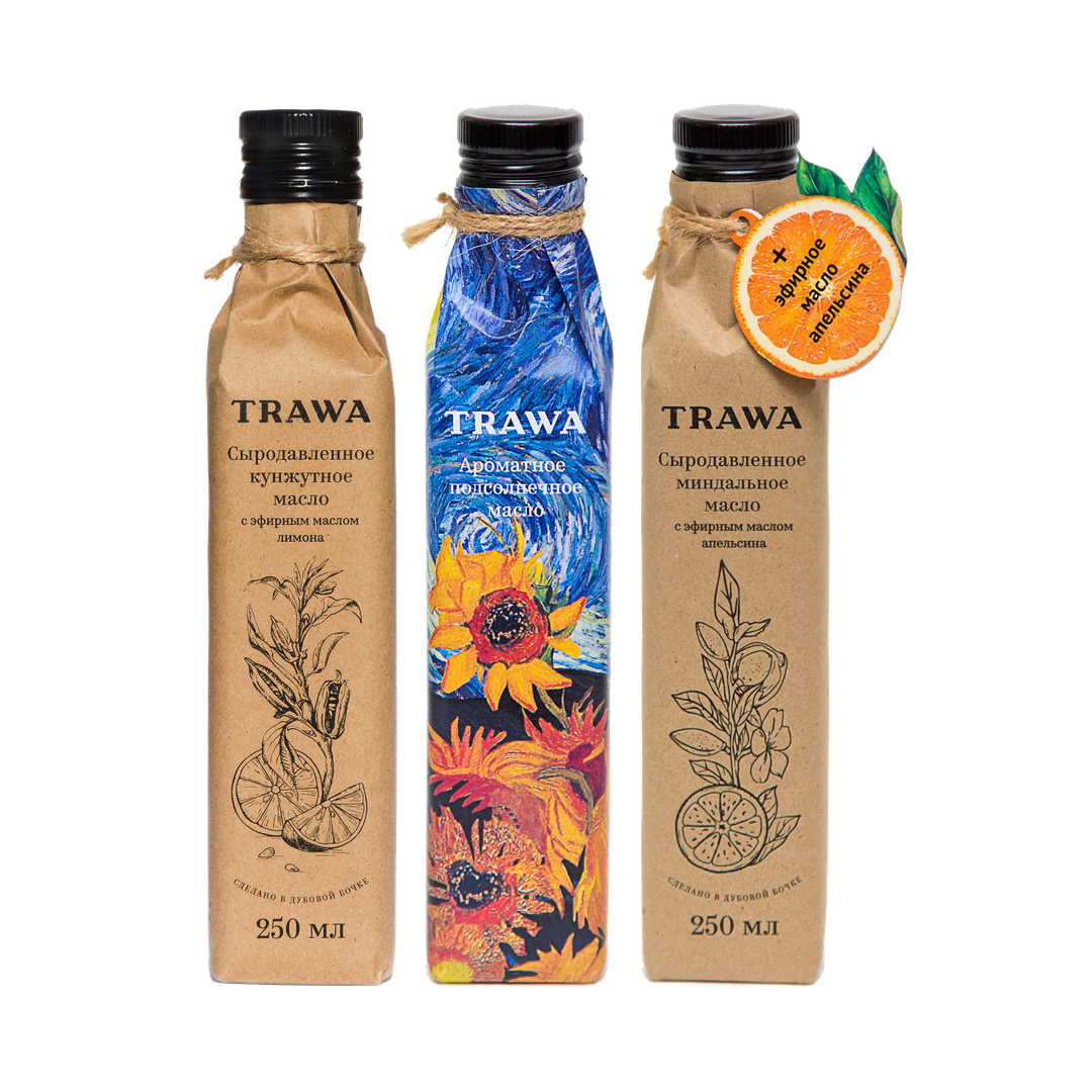 SPRING MELODY (Миндальное с апельсином + Кунжутное с лимоном + Подсолнечное ароматное) купить на сайте TRAWA