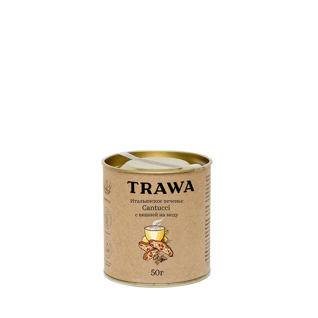 Печенье КАНТУЧЧИ С ВИШНЕЙ НА МЕДУ купить на сайте TRAWA