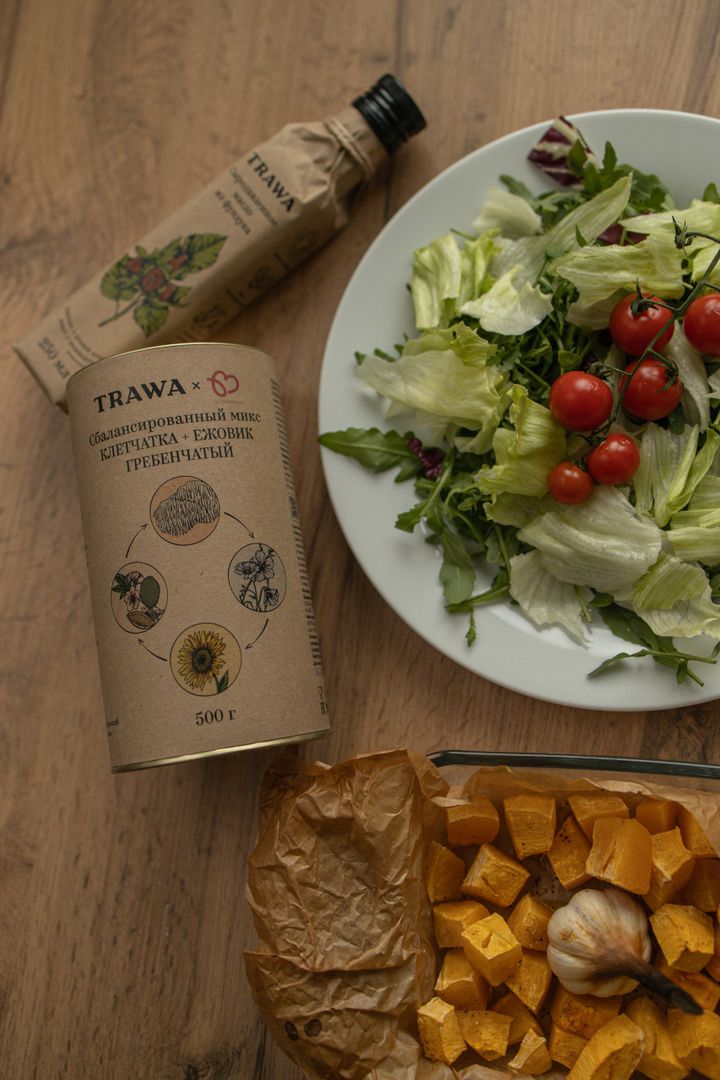 Салат с запеченной тыквой