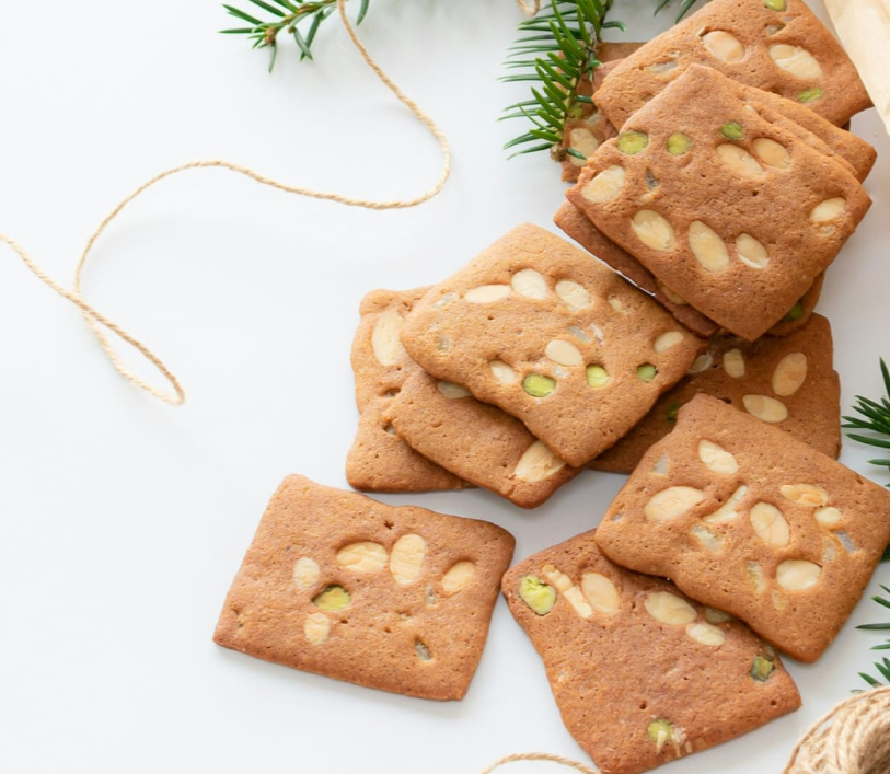Ореховые квадратики с миндалем и фисташками К новогоднему столу Trawaoil