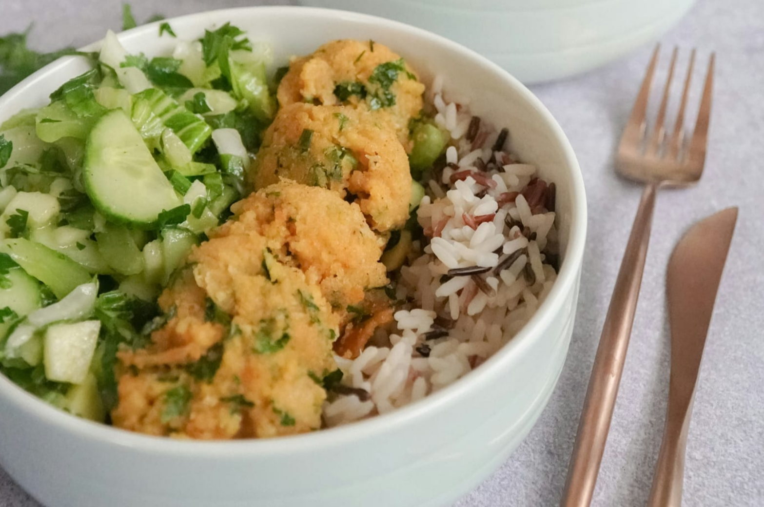 Фрикадельки из батата с рисом - TRAWA