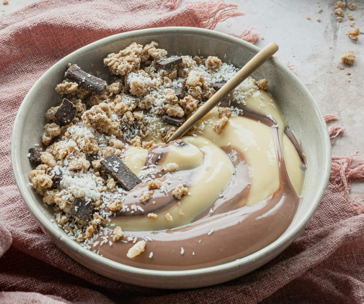 Шоколадный пудинг с бананом - TRAWA