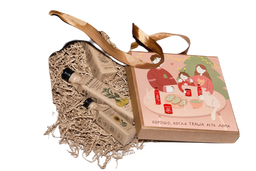 Коробка крафт с лентами Новый Год (Семья) купить онлайн на сайте TRAWA