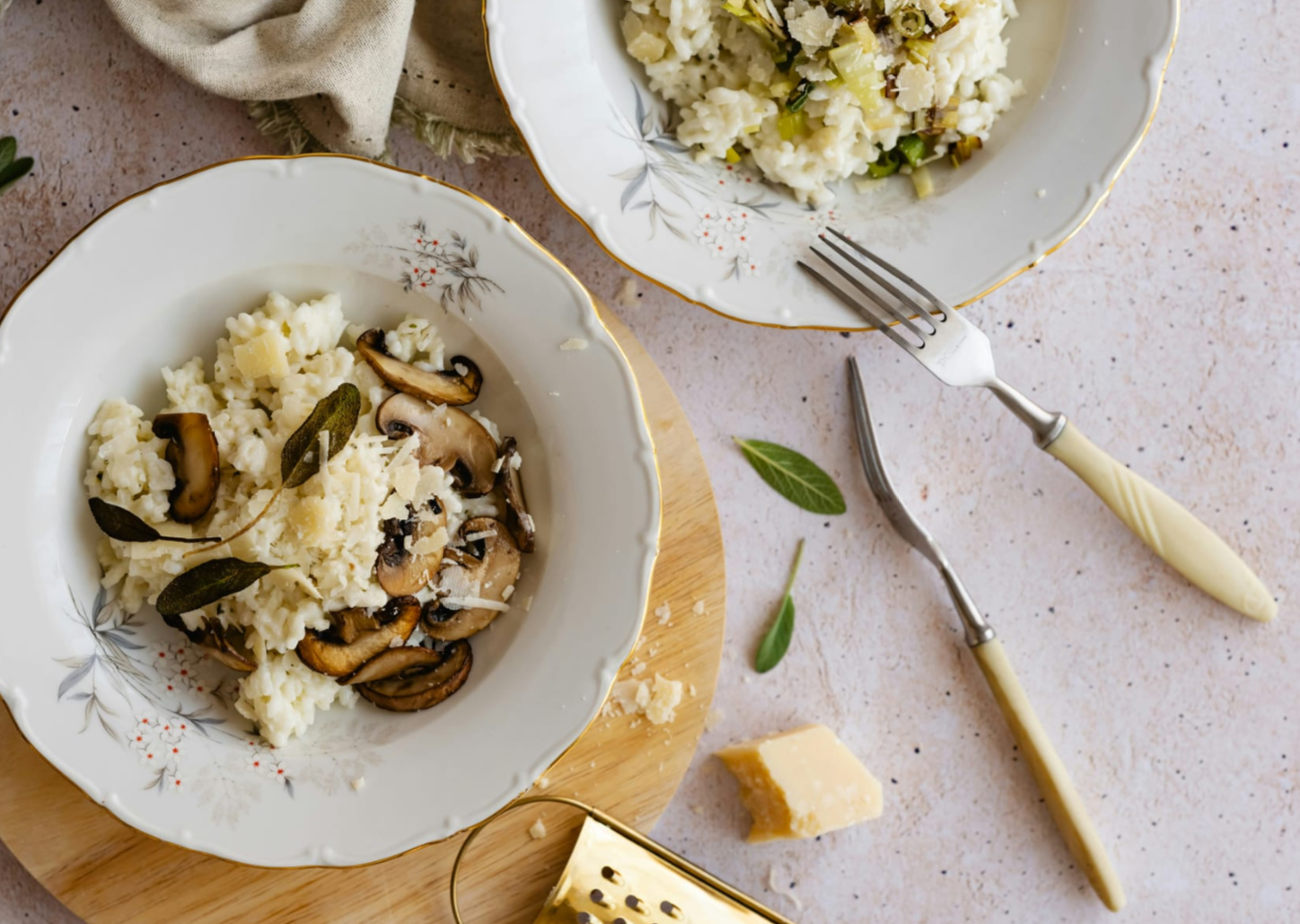 Рис с грибами и пармезаном - TRAWA