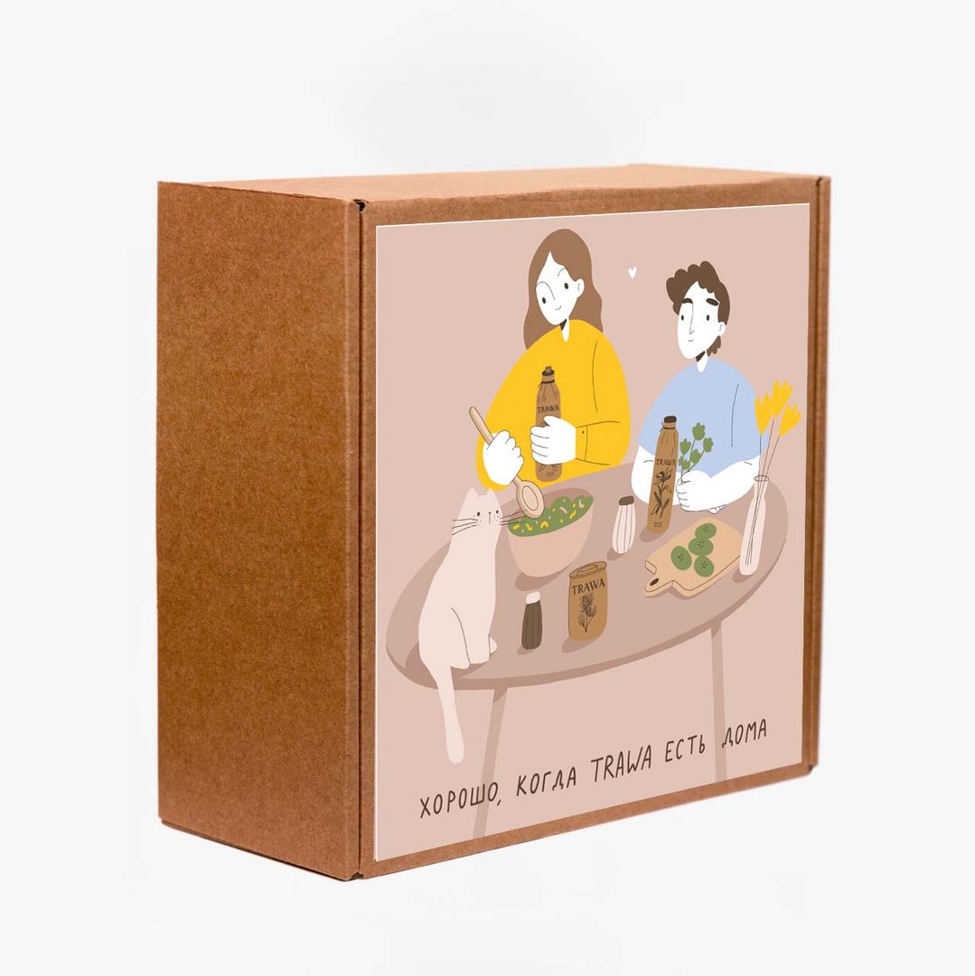 Коробка крафт квадратная (регулярная) купить онлайн на сайте TRAWA