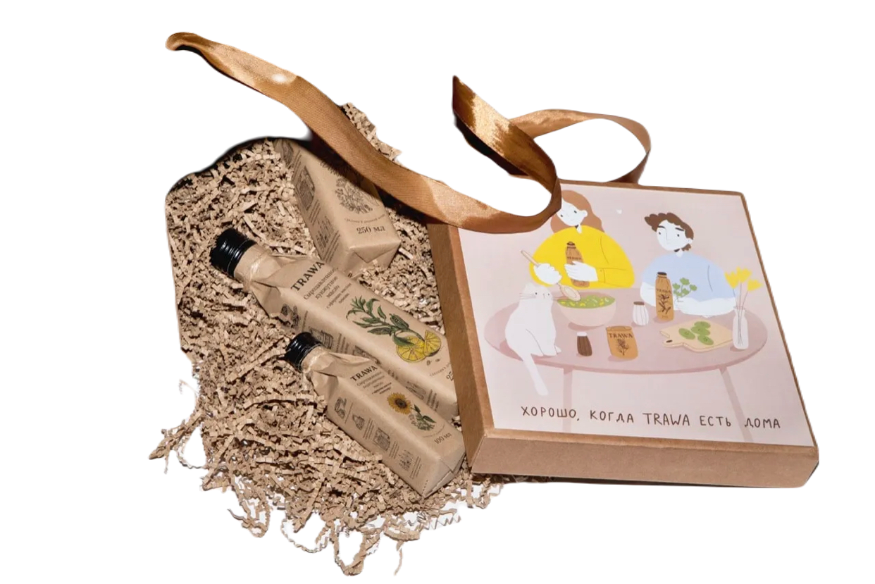 Коробка Крафт с Лентами (Регулярная) купить на сайте TRAWA