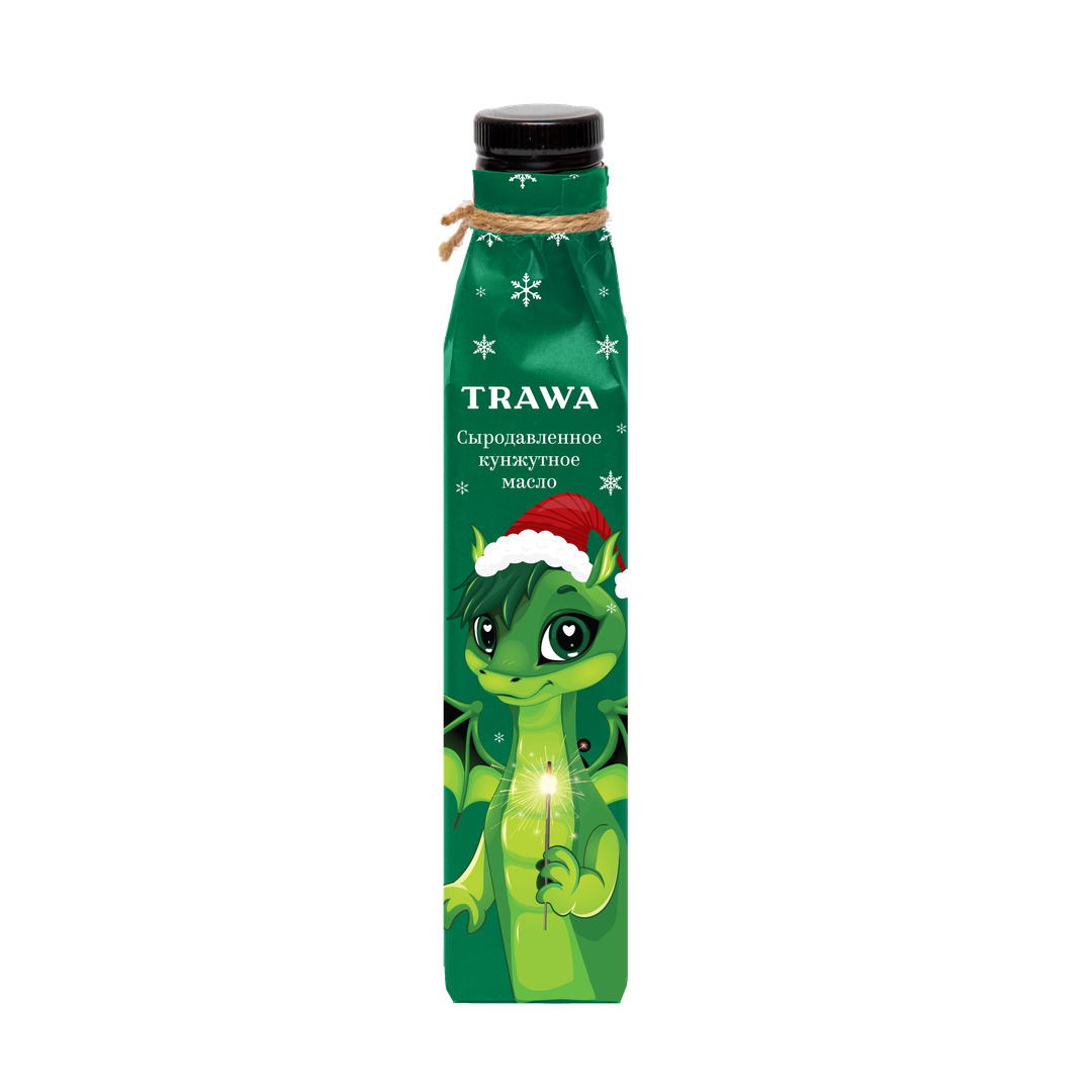 Масло КУНЖУТНОЕ сыродавленное с зелёным драконом (символ 2024 года) купить на сайте TRAWA