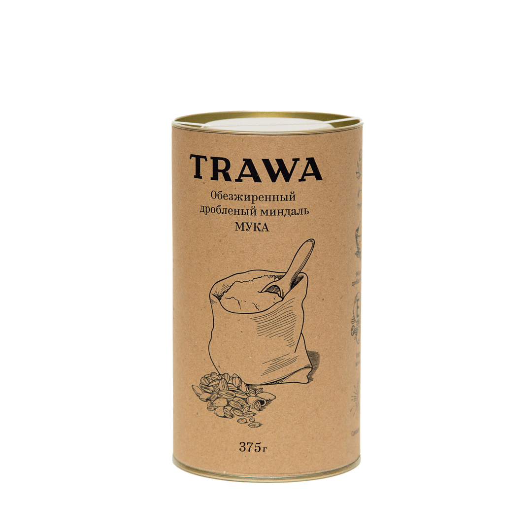 Обезжиренный и дробленый миндальный орех (мука) купить на сайте TRAWA
