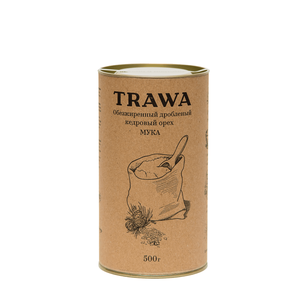 Обезжиренный и дробленый кедровый орех (мука) купить на сайте TRAWA