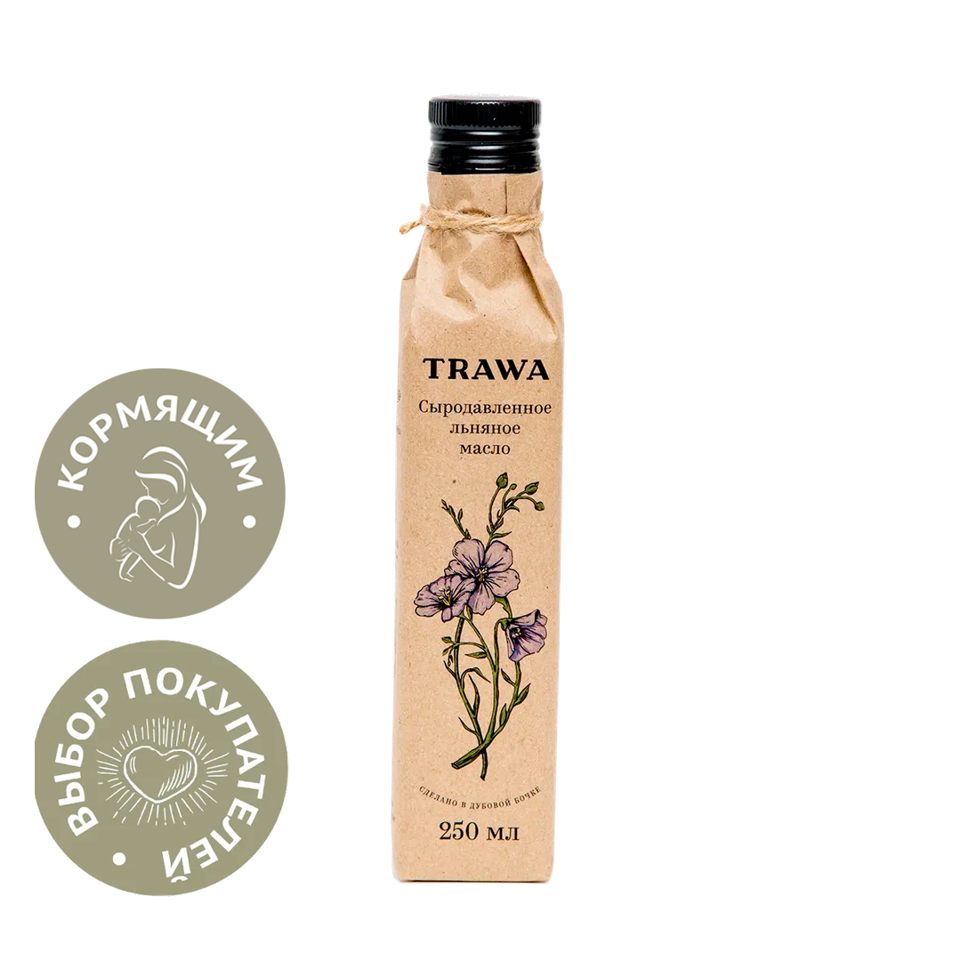 Масло ЛЬНЯНОЕ сыродавленное  купить на сайте TRAWA
